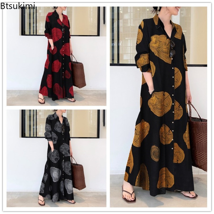 2026 Women Shirt Dress Loose C - Casual Loose Linen Shirt Dress 评论和价格
