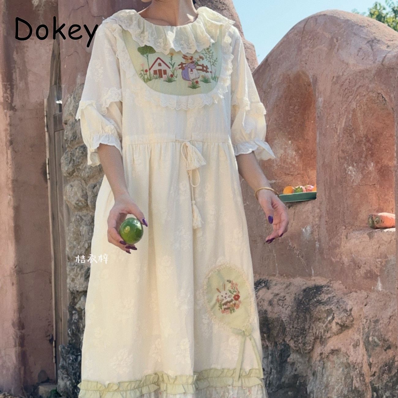 Vintage Embroidery Floral Fair - French Vintage Floral Midi Dress 评论和价格