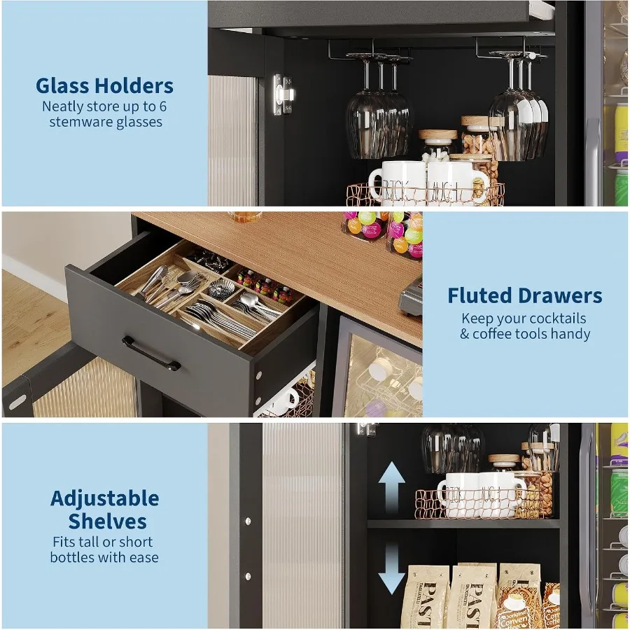 Wine bar cabinet with fridge s - Tops 评论和价格