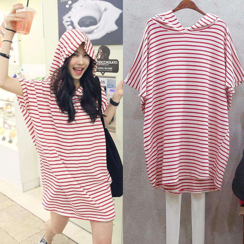 Summer New Korean Style Loose  - Korean Style A Line Shirt Dress 评论和价格
