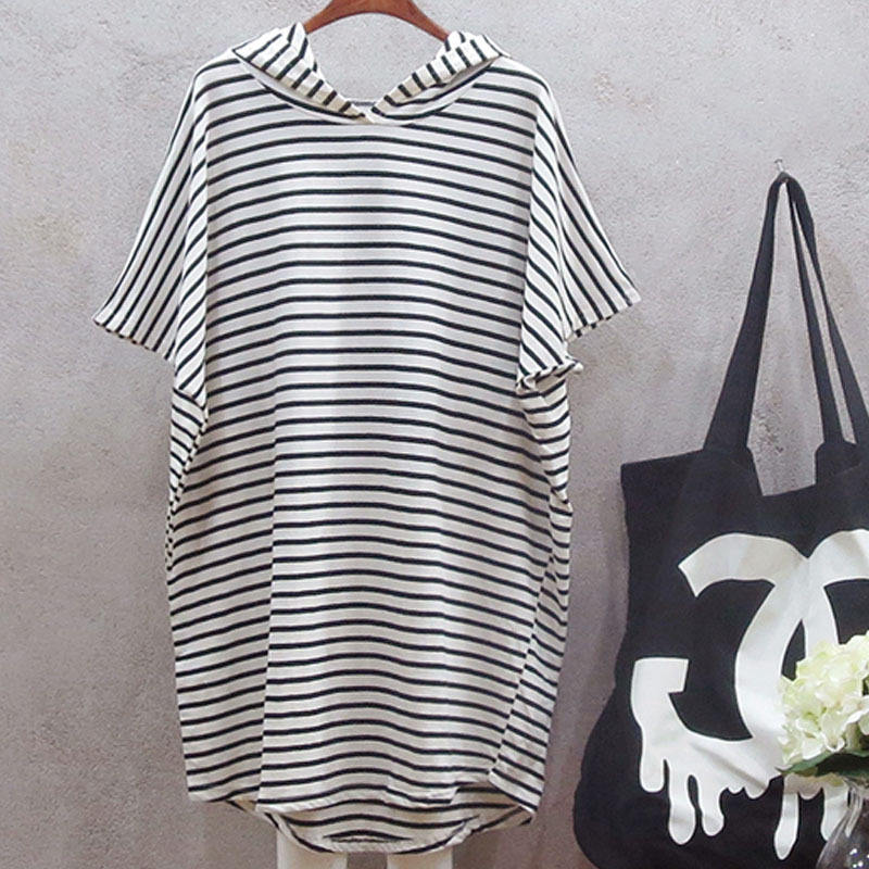 Summer New Korean Style Loose  - Korean Style A Line Shirt Dress 评论和价格
