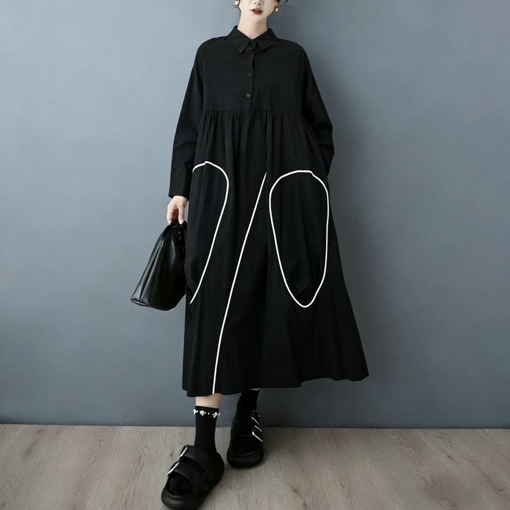 SuperAen Spring and Autumn New - Korean Style A Line Shirt Dress 评论和价格