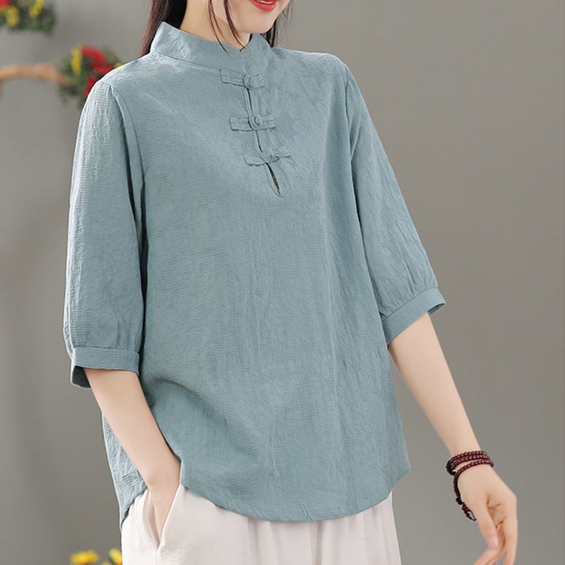 Pullover Crew Neck Blouse Regu - Blouses 评论和价格