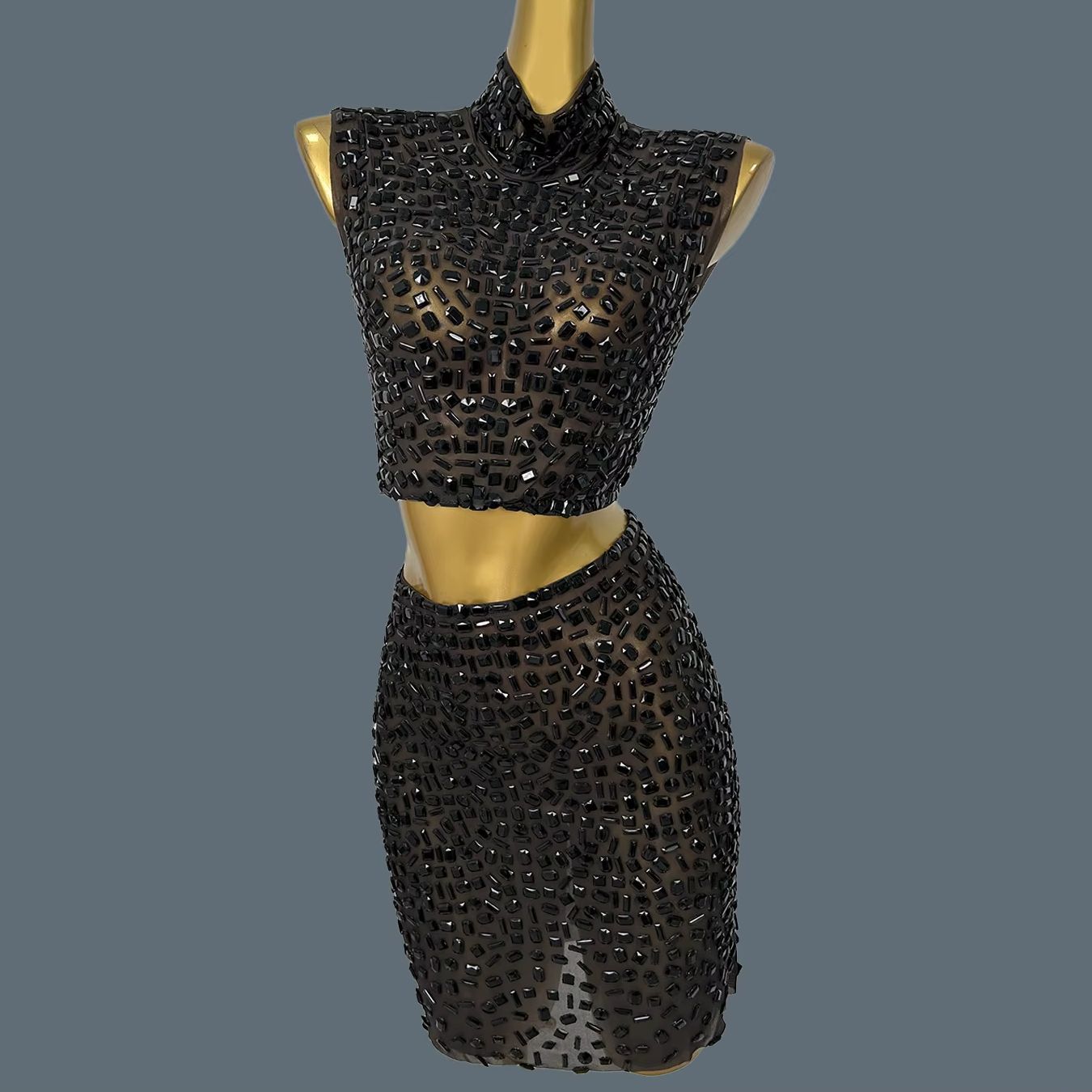 Summer Sparkly Black Rhineston - Sparkly Rhinestone Club Party Dress 评论和价格