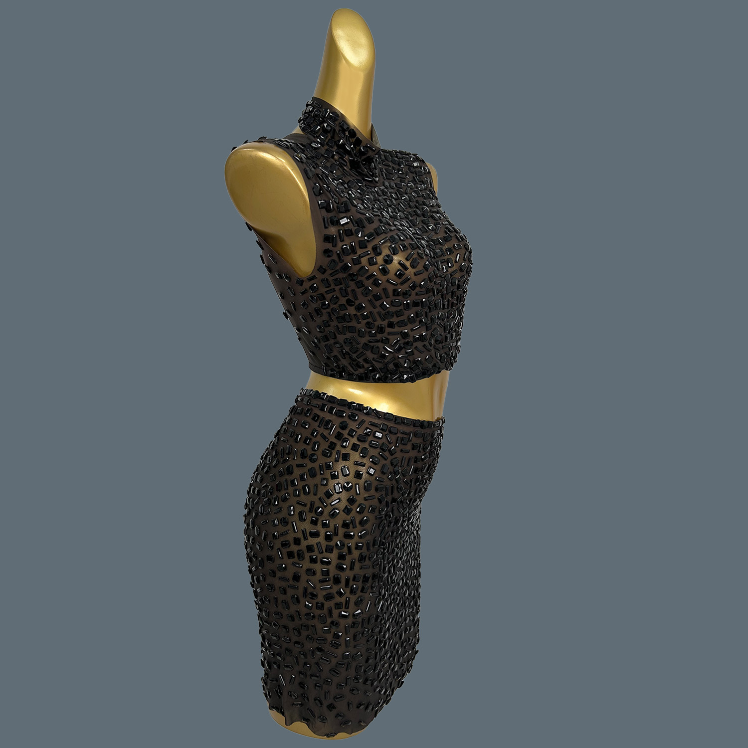 Summer Sparkly Black Rhineston - Sparkly Rhinestone Club Party Dress 评论和价格