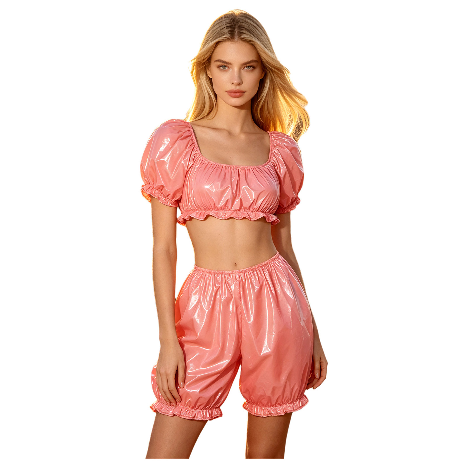 Womens Wet Look PU Leather Clu - Swimwear 评论和价格