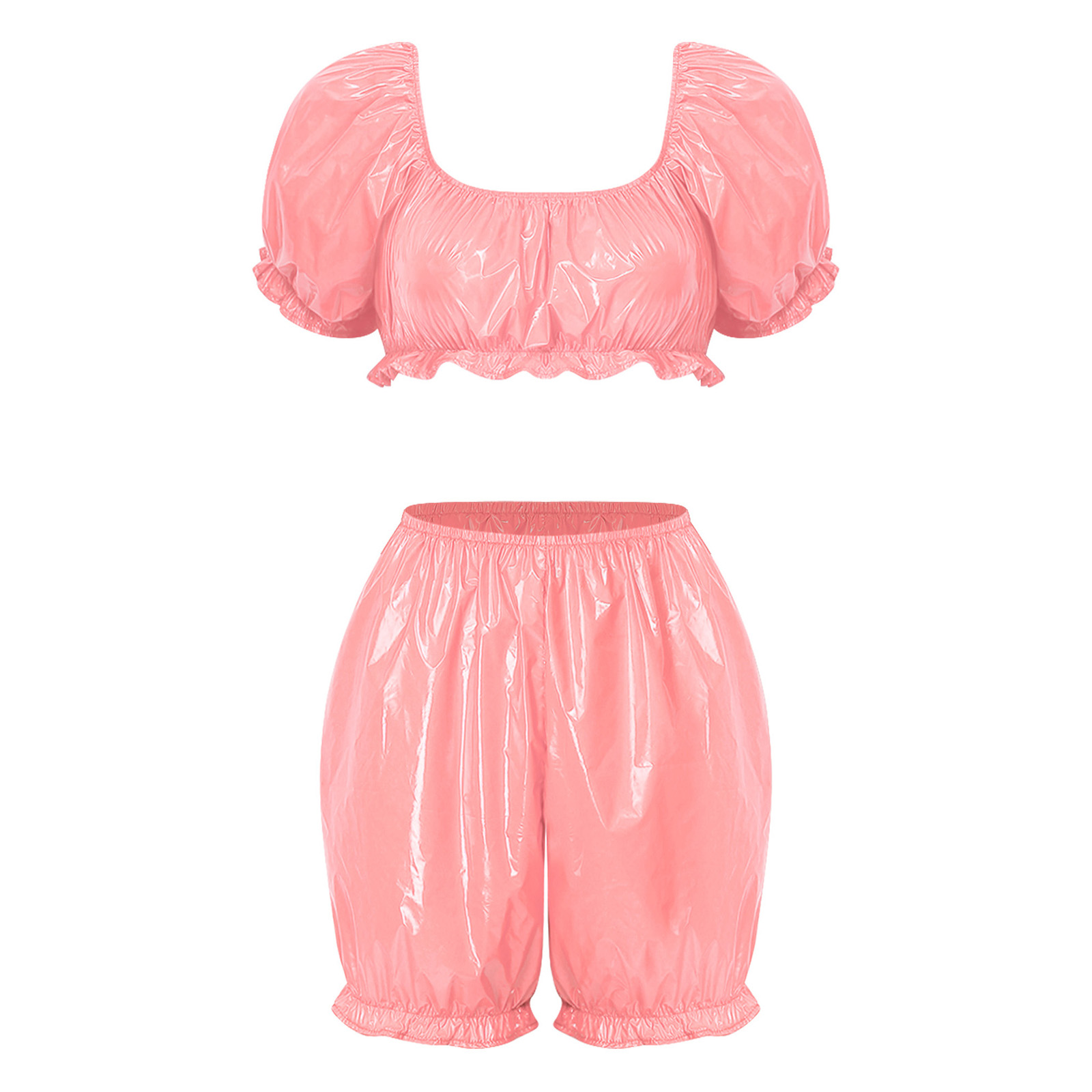 Womens Wet Look PU Leather Clu - Swimwear 评论和价格